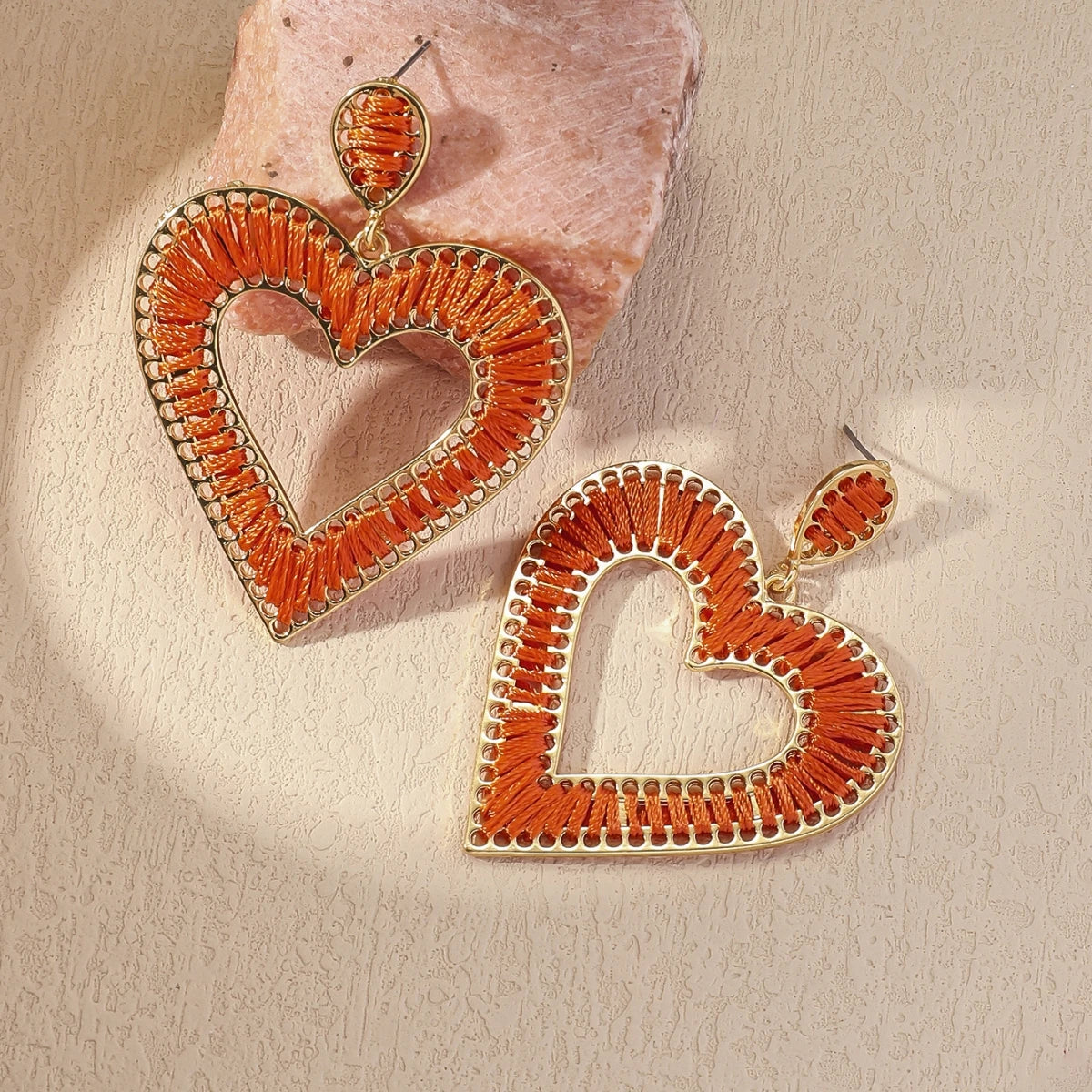 Luxe Hart Oorbellen – Koningsdag Editie