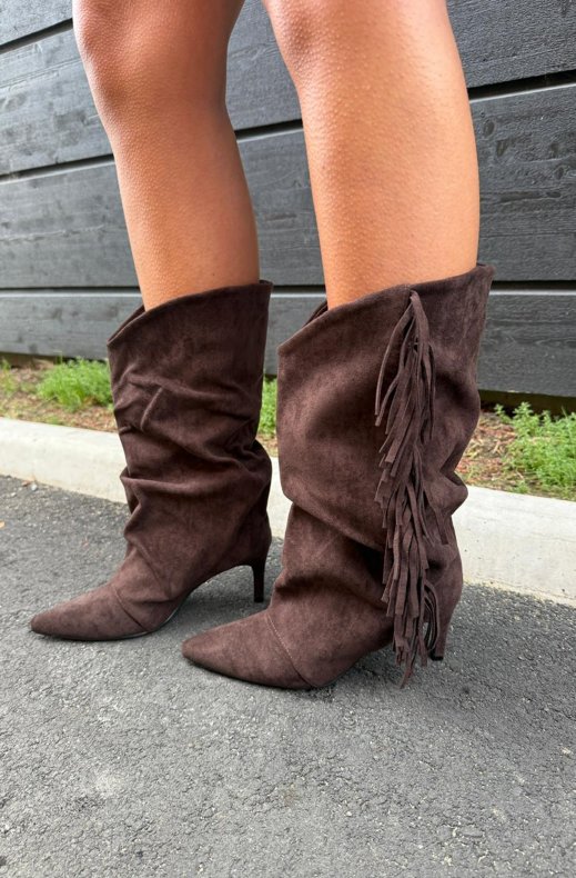 Bottines à franges | Brown