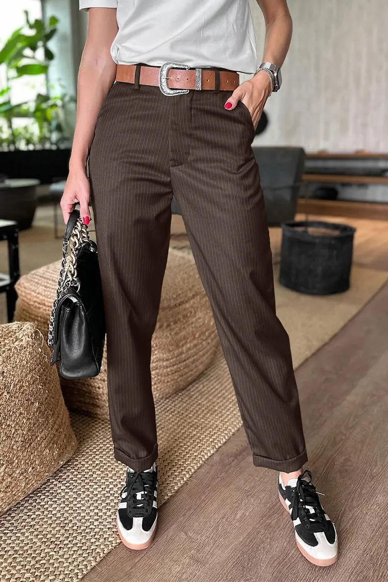 SYLVIA™ | Pantalon Rayé Tailleur