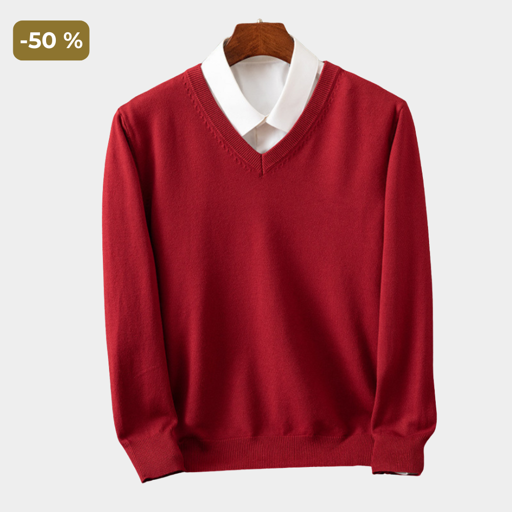 Bexford | Pull V-Neck en Pur pour Hommes