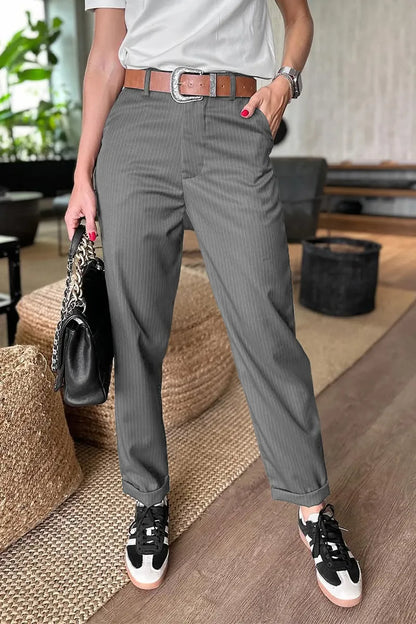 SYLVIA™ | Pantalon Rayé Tailleur