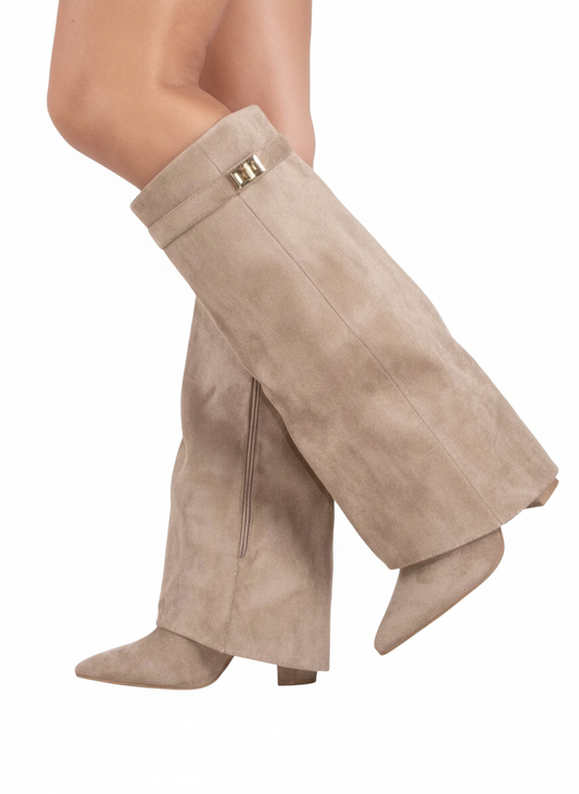 Creme Luxe | Suede Knee High Boots