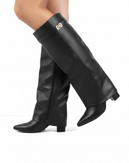 Midnight | Gloss Knee High Boots