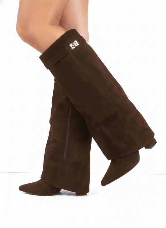 Mocha Luxe | Suede Knee High Boots