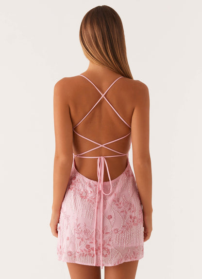 Sequin Cami Mini Dress - Pink