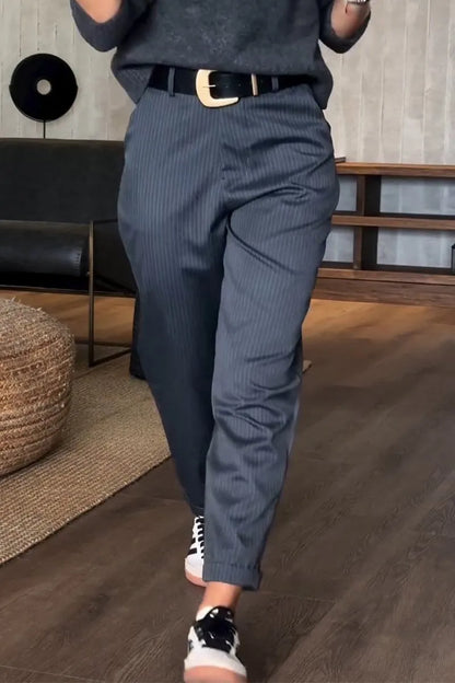 SYLVIA™ | Pantalon Rayé Tailleur