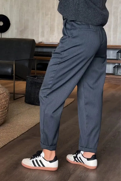 SYLVIA™ | Pantalon Rayé Tailleur