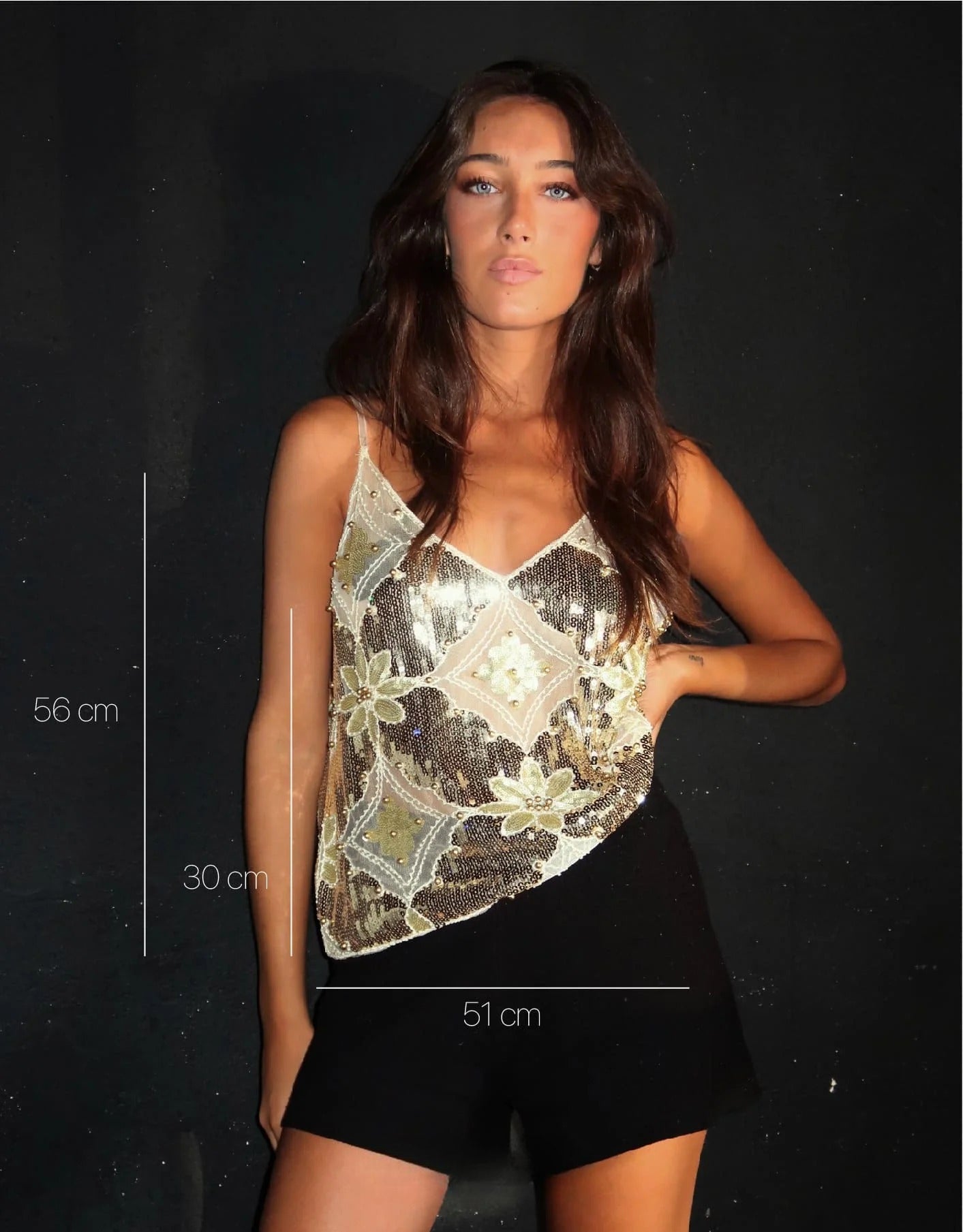 Venecia Embellished Top | Goud