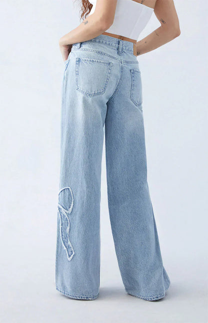 Amelie™ - Bow Baggy Jeans