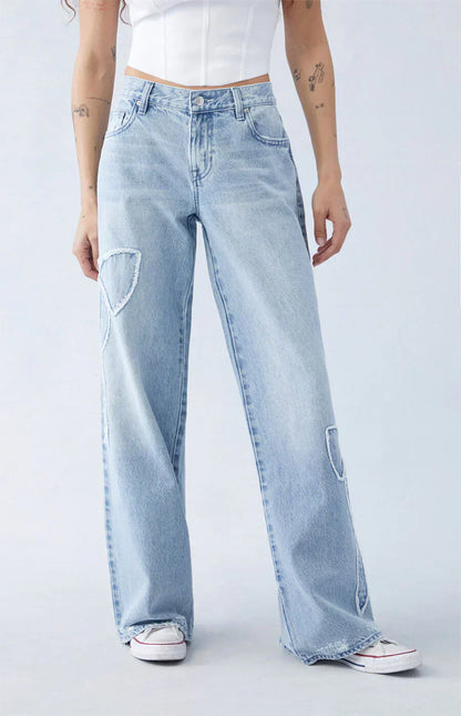Amelie™ - Bow Baggy Jeans